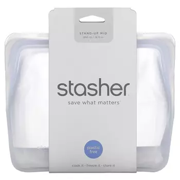Силиконовый пакет для еды Stasher Stand Up Mid Clear