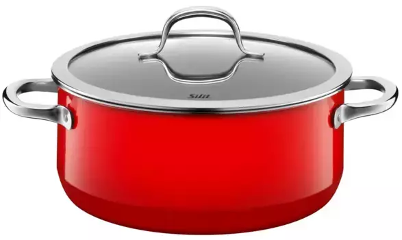 Силитовая жаровня "Passion red", Silargan, производство Германия Silit 4,4 л + 24 см + высота 10,5 см, красный