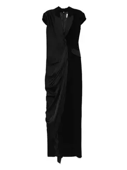 SILK LOVE & LACE шелковое платье с v-образным вырезом, черный