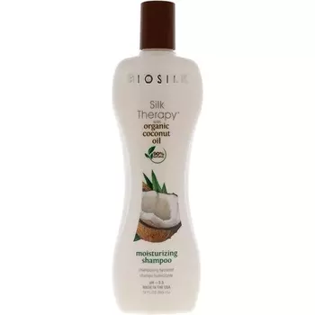 Silk Therapy с увлажняющим шампунем с органическим кокосовым маслом, 355 мл, Biosilk
