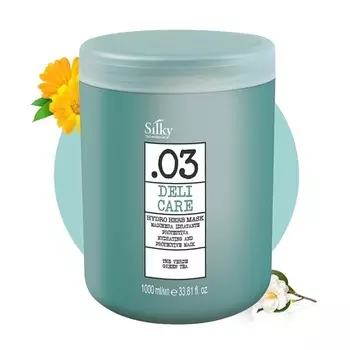 SILKY .03 DELI CARE HYDRO HERB MASK Увлажняет и защищает волосы, укрепляет и защищает их. Silky Technobasic
