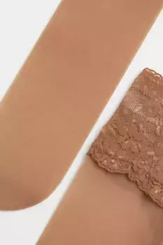 Silky stay up 20 ден H&M, бежевый