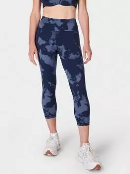 Силовые укороченные тренировочные леггинсы Sweaty Betty, синий/разноцветный