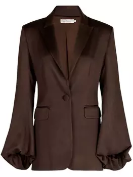 Silvia Tcherassi однобортный блейзер Coco, коричневый