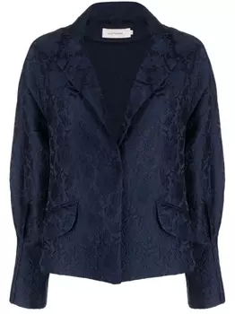 Silvia Tcherassi однобортный жаккардовый пиджак Sorrento, синий