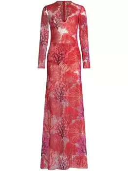 Silvia Tcherassi платье Enys с вышивкой, красный