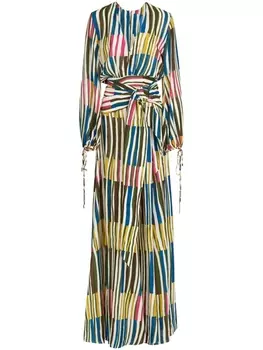 Silvia Tcherassi платье макси Antionetta в полоску, синий