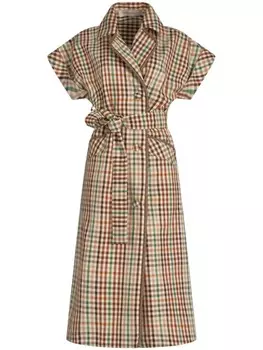 Silvia Tcherassi платье-тренч Goergia длины миди, нейтральный цвет