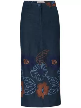 Silvia Tcherassi юбка миди Layan, синий