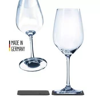 SILWY - Хрустальные бокалы - набор из 2 - 2 металлических наногелевых подушечек - бокалы для вина, прозрачный