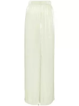 Simkhai брюки прямого кроя из жоржета, зеленый
