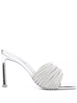 Simkhai мюли Lena 105 с кристаллами, серебристый