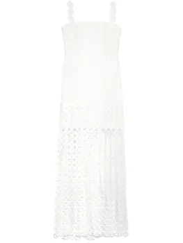 Simkhai платье с бахромой, белый