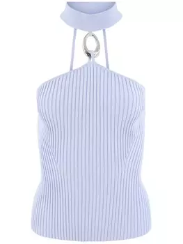 Simkhai вязаный топ с украшением в виде колец, синий