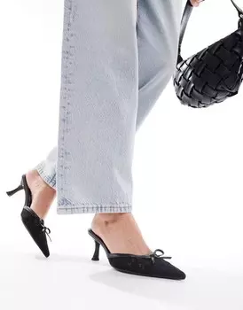 SIMMI London – Ailla – Кружевные мюли с пяткой на пятке, каблуке-уточке и острым носком с бантиком SIMMI Shoes