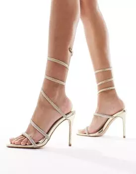 SIMMI London Босоножки со змеиным принтом Peony и спиральными ремешками SIMMI Shoes