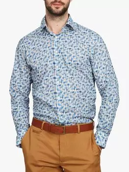 Simon Carter Zachary Рубашка с длинным рукавом с цветочным принтом, Белый/Мульти