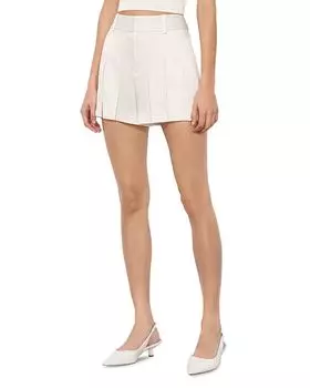 Симон плиссированные шорты Alice and Olivia, слоновая кость/кремовый