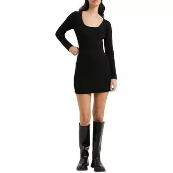 Симона женская резинка трикотажная короткая мини-юбка French Connection, черный