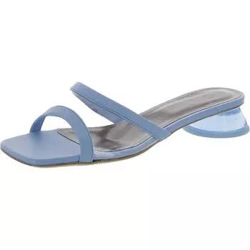 Симона женские кожаные мюли без застежек STAUD, лазурный