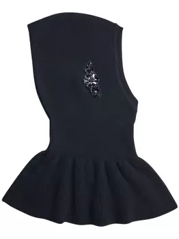 Simone Rocha балаклава с кристаллами, черный