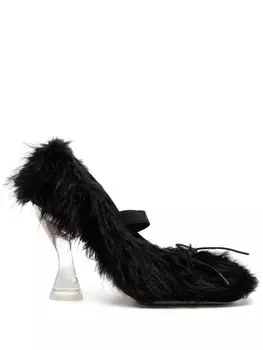 Simone Rocha балетки на каблуке, черный