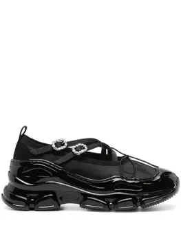 Simone Rocha балетки с пряжками, черный