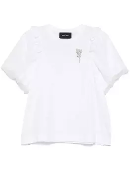 Simone Rocha декорированная футболка, белый