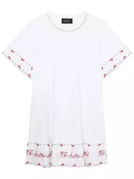 Simone Rocha декорированное платье-рубашка, белый