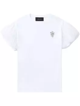 Simone Rocha футболка с кристаллами, белый