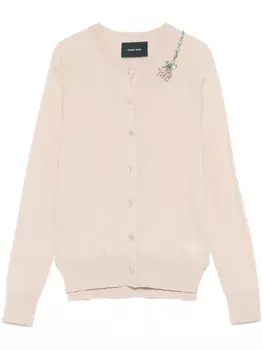 Simone Rocha кардиган тонкой вязки, розовый