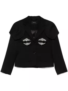 Simone Rocha куртка с кристаллами, черный