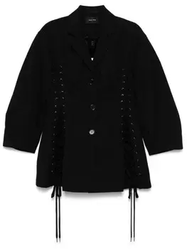 Simone Rocha пальто с корсетом, черный