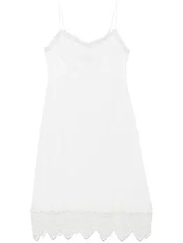 Simone Rocha платье миди с кружевной отделкой, белый