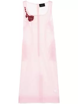 Simone Rocha платье с квадратным вырезом, розовый