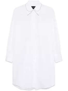 Simone Rocha поплиновая рубашка с искусственным жемчугом, белый
