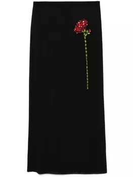 Simone Rocha прозрачная юбка, черный