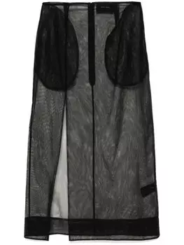 Simone Rocha прозрачная юбка-карандаш, черный