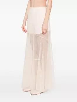 Simone Rocha прозрачная юбка макси, нейтральный цвет