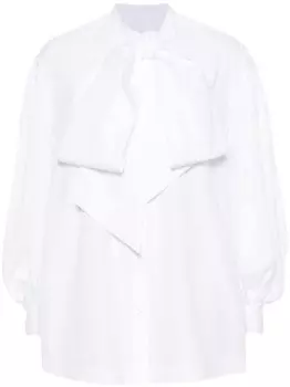 Simone Rocha рубашка с бантом, белый