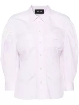 Simone Rocha рубашка с корсетными швами, розовый