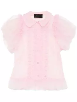 Simone Rocha рубашка с объемными рукавами, розовый
