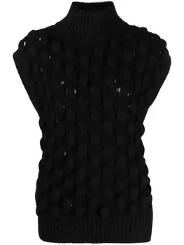 Simone Rocha sleeveless turtleneck jumper, черный