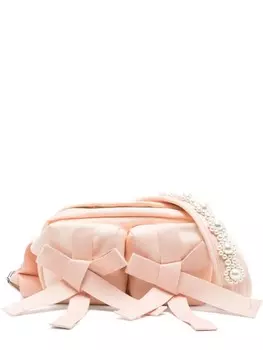 Simone Rocha сумка через плечо Beaded Classic Bow, розовый