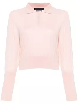 Simone Rocha свитер с воротником поло, розовый