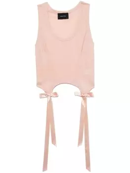 Simone Rocha топ с бантами и лентами, розовый