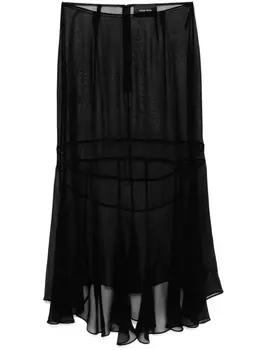 Simone Rocha юбка миди со швами, черный