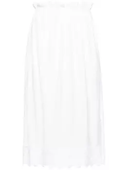 Simone Rocha юбка с эластичным поясом и оборками, белый