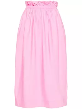 Simone Rocha юбка с эластичным поясом и оборками, розовый