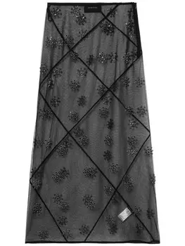 Simone Rocha юбка с кристаллами, черный